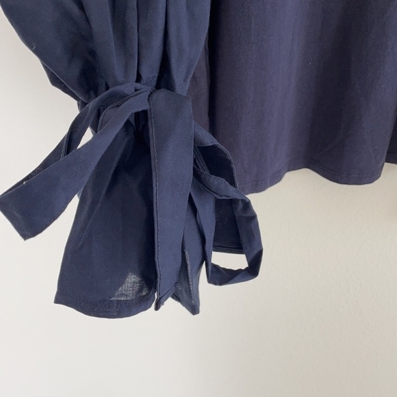 MNG Balloon Sleeve Wrist Tie Top - Picture 6 of 12